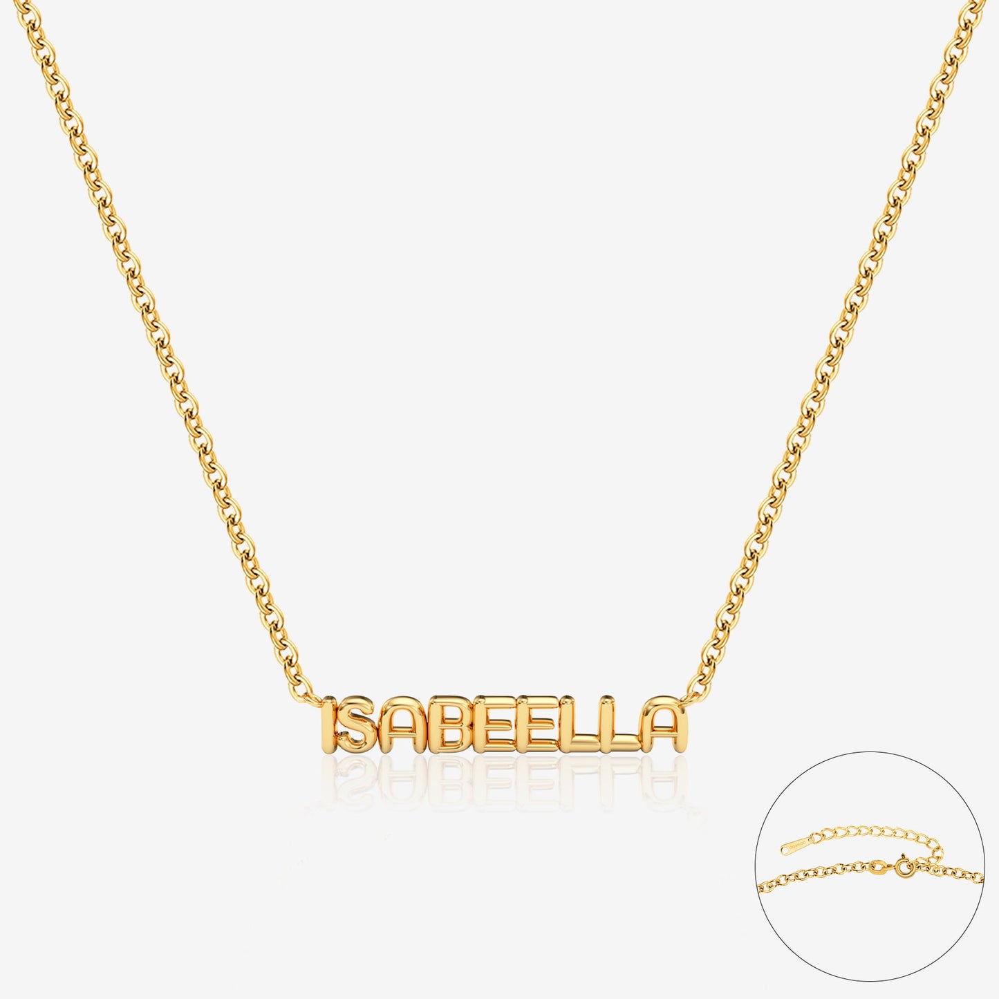 Bubble Letter Name Necklace