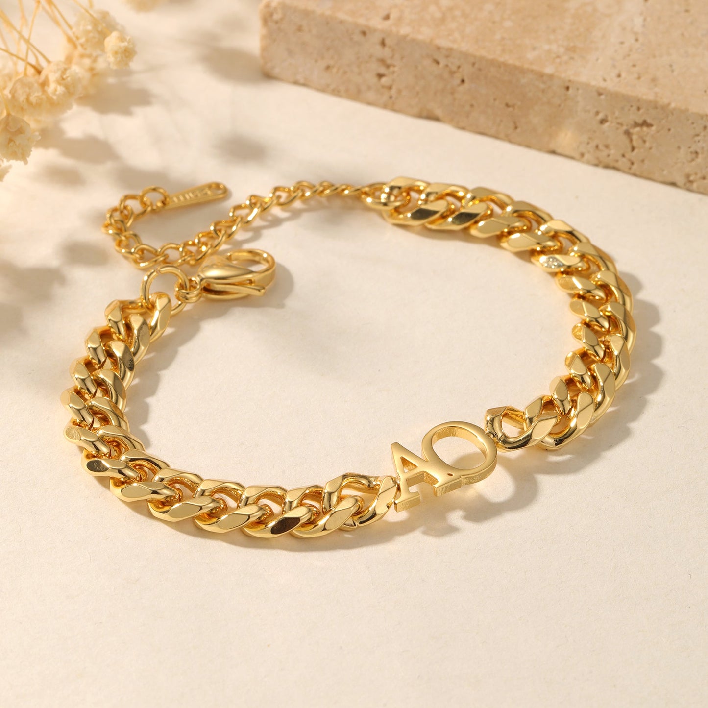 Personalized Initials Bracelet | XL Cuban Chain with Customizable Design | Unique Gift for Special Occasions
