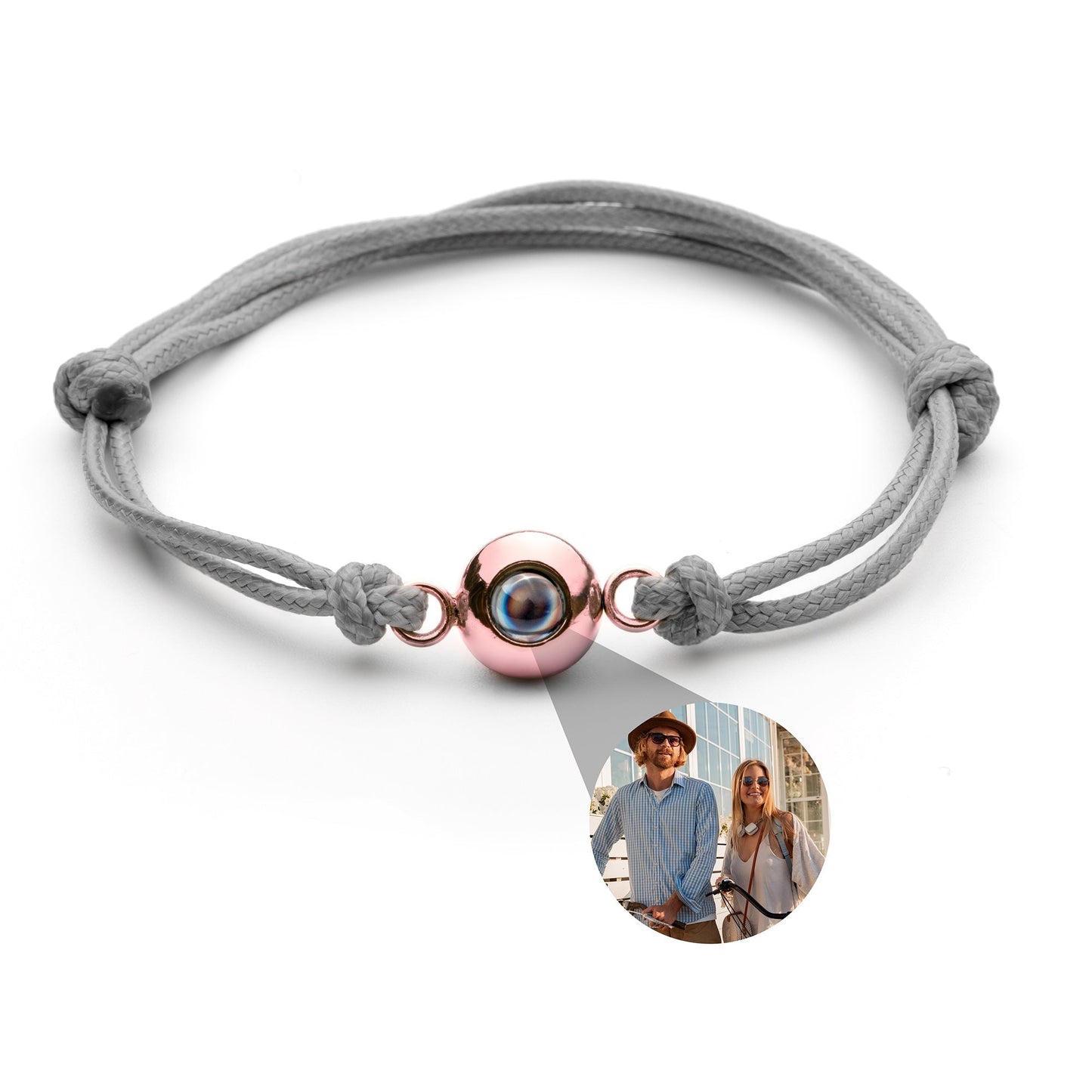 Personalised Photo Projection Bracelet - Marine Knot