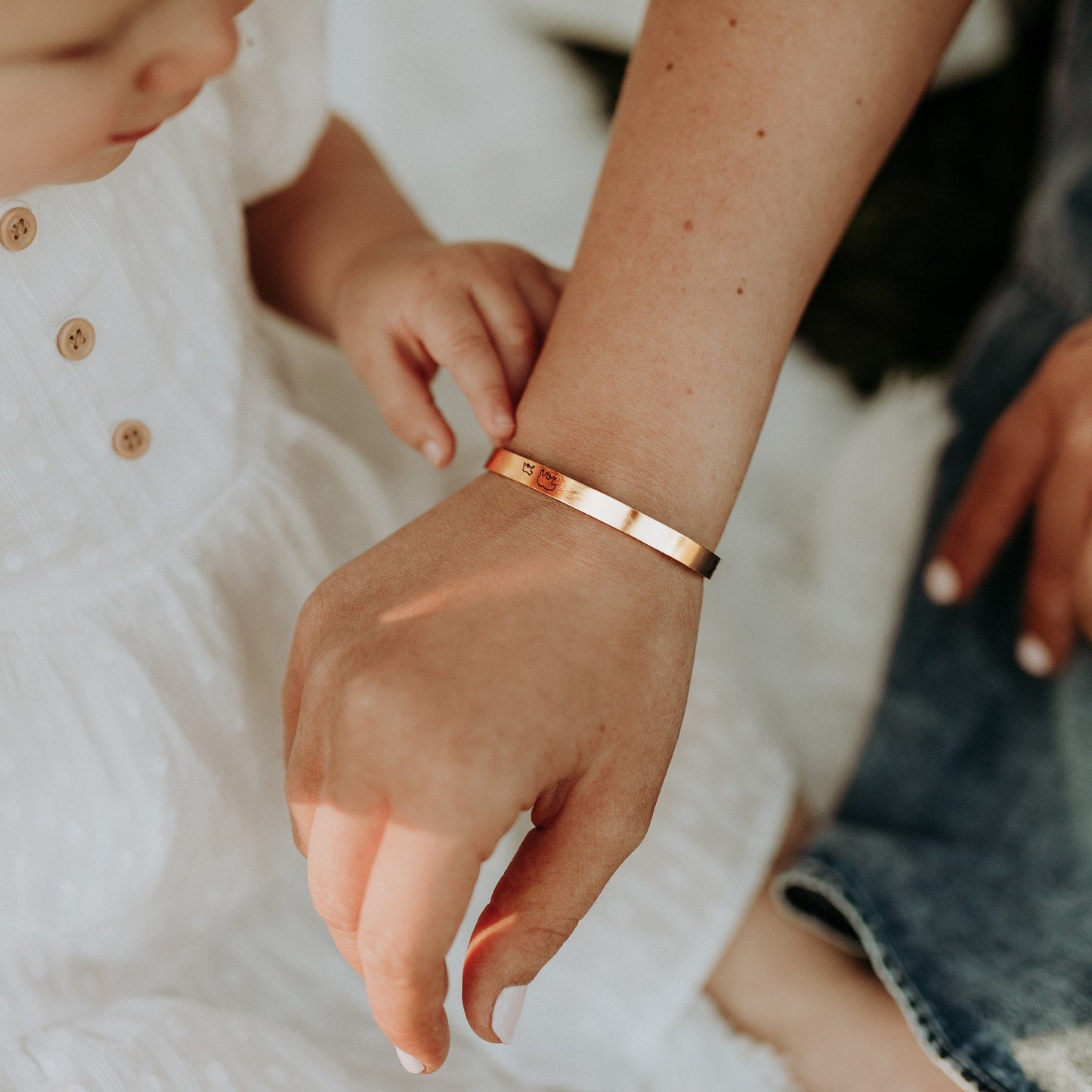 ‘Mama Bear & Her Baby Bears’ Personalised Engraved Bangle