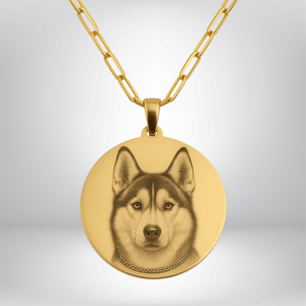 Personalised Pendant: Forever Cherish Your Pet | Engraved Memorial Photo Necklace