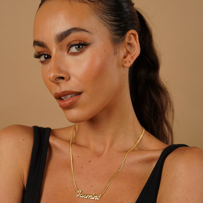 Personalised Name Necklace with Cuban Chain