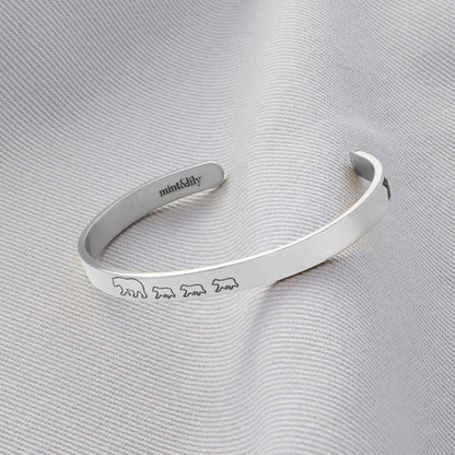 ‘Mama Bear & Her Baby Bears’ Personalised Engraved Bangle