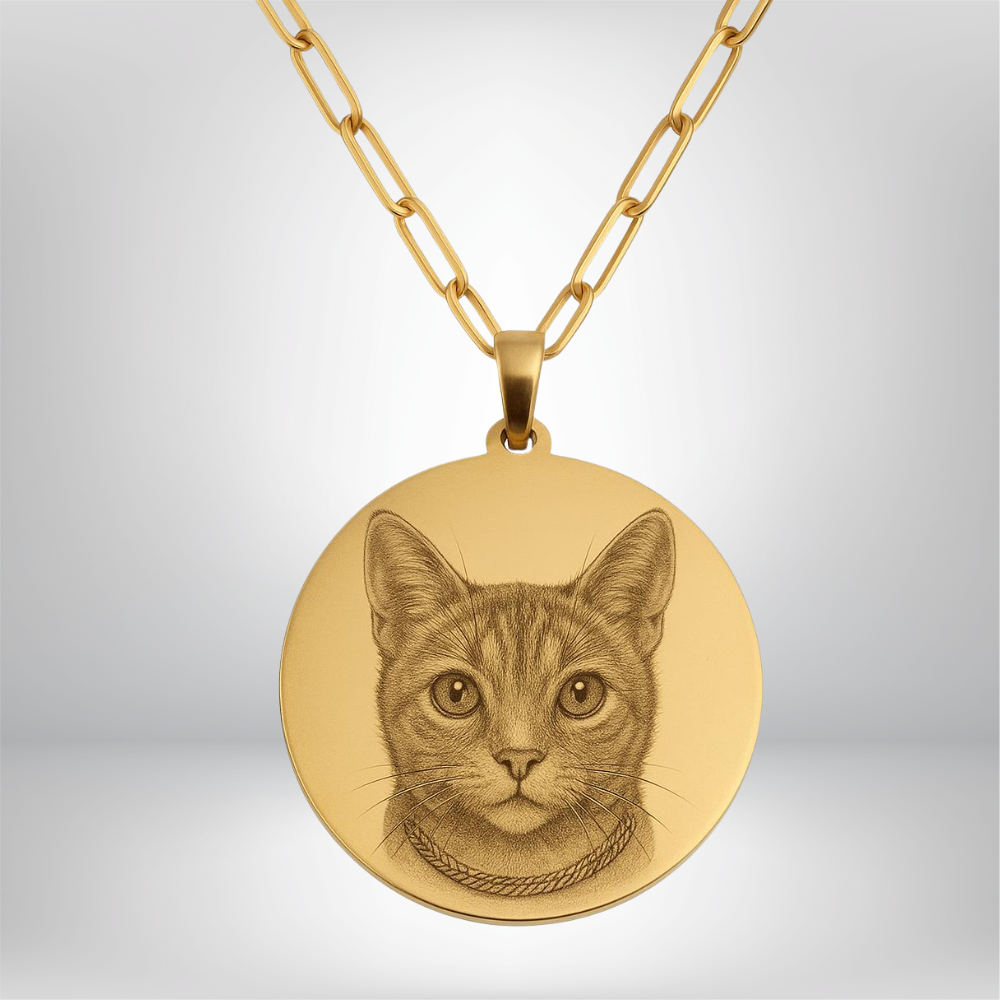 Personalised Pendant: Forever Cherish Your Pet | Engraved Memorial Photo Necklace