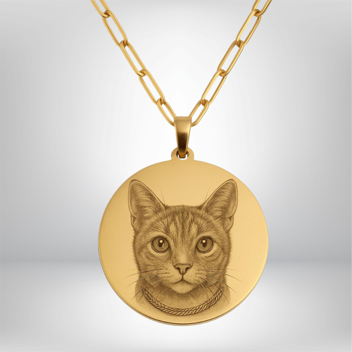 Personalised Pendant: Forever Cherish Your Pet | Engraved Memorial Photo Necklace