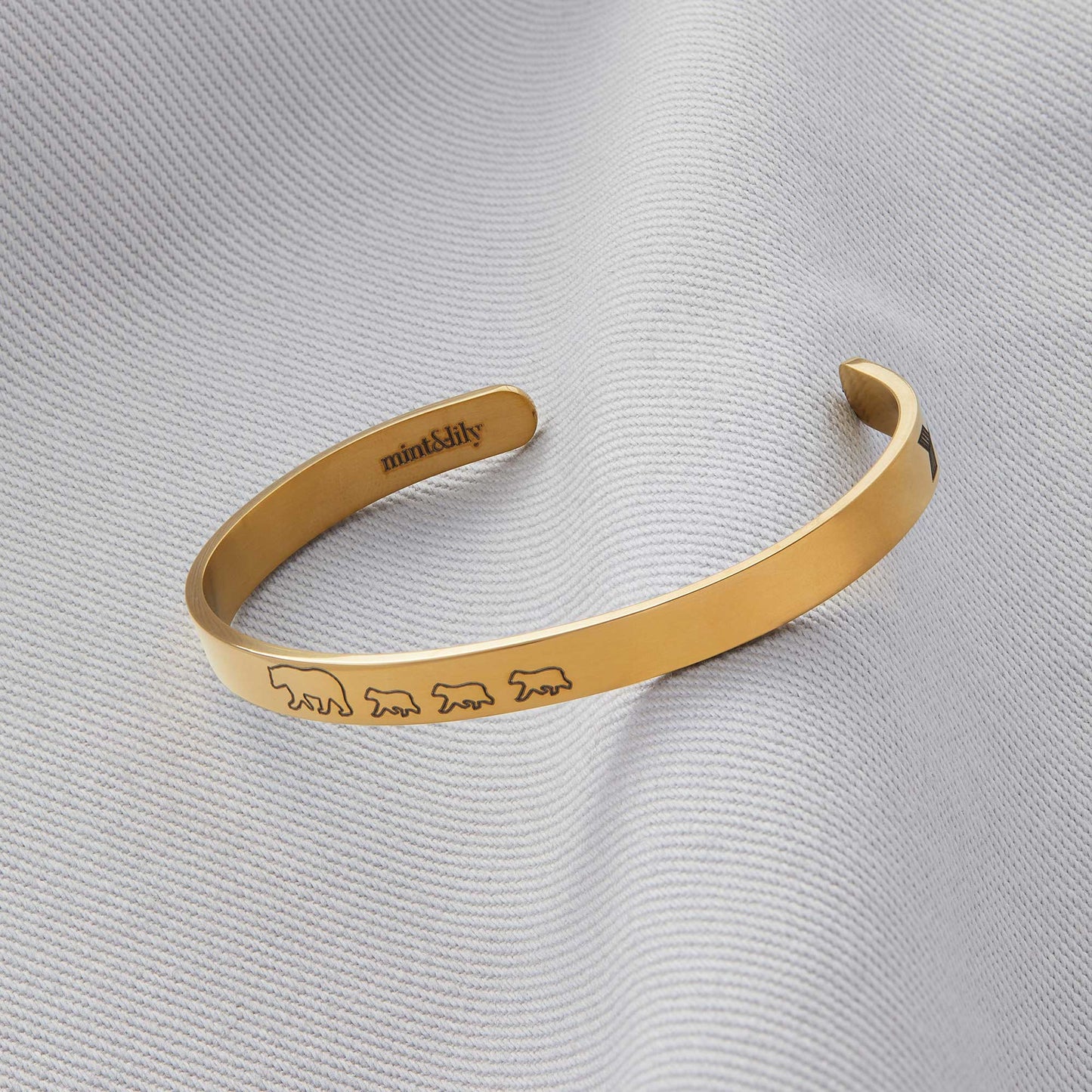 ‘Mama Bear & Her Baby Bears’ Personalised Engraved Bangle