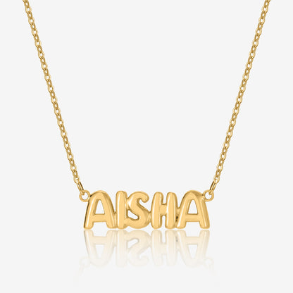 Bubble Letter Name Necklace