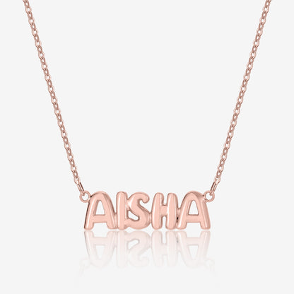 Bubble Letter Name Necklace