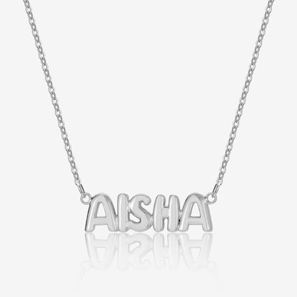 Bubble Letter Name Necklace