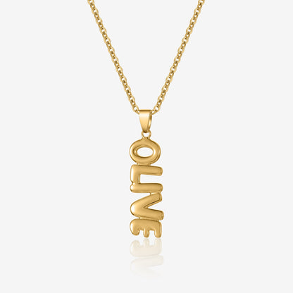 Vertical Bubble Name Necklace