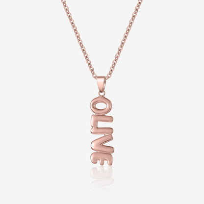 Vertical Bubble Name Necklace