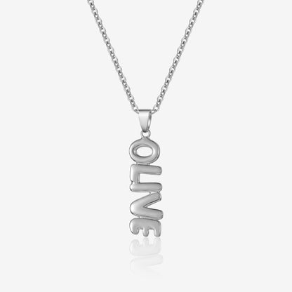 Vertical Bubble Name Necklace