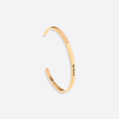 Custom Thin Personalised Engraved Cuff Bangle – Minimalist Bracelet