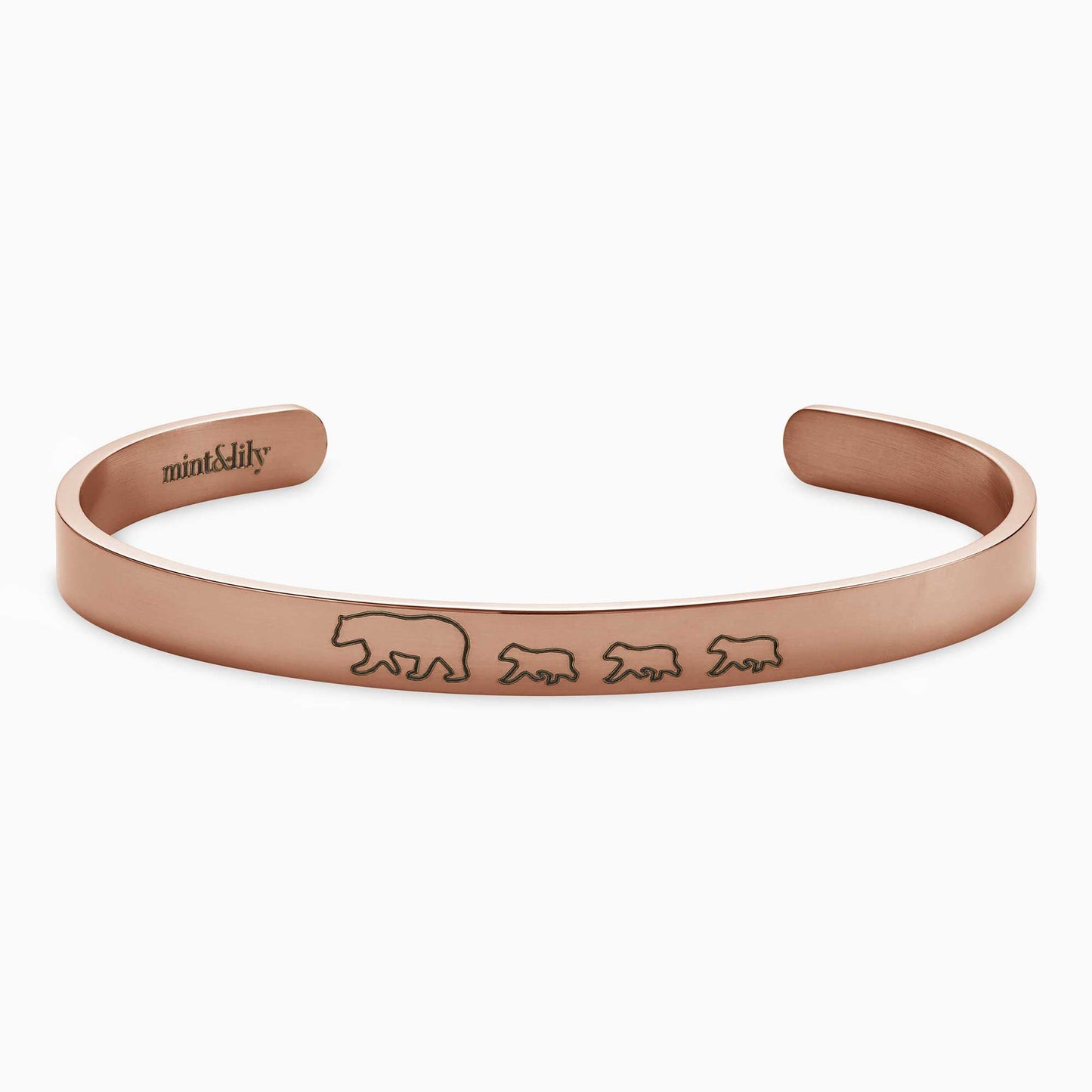 ‘Mama Bear & Her Baby Bears’ Personalised Engraved Bangle