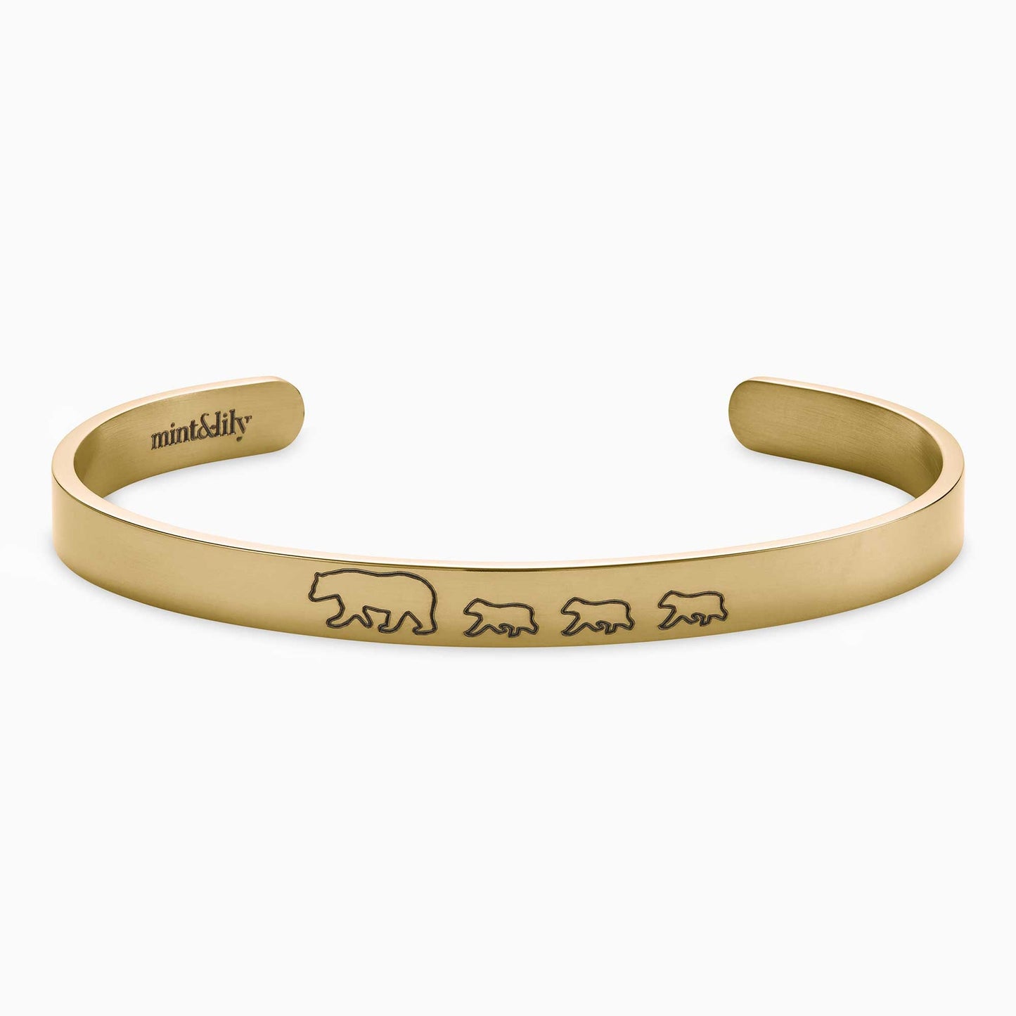 ‘Mama Bear & Her Baby Bears’ Personalised Engraved Bangle