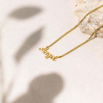 Personalised Name Necklace with Cuban Chain