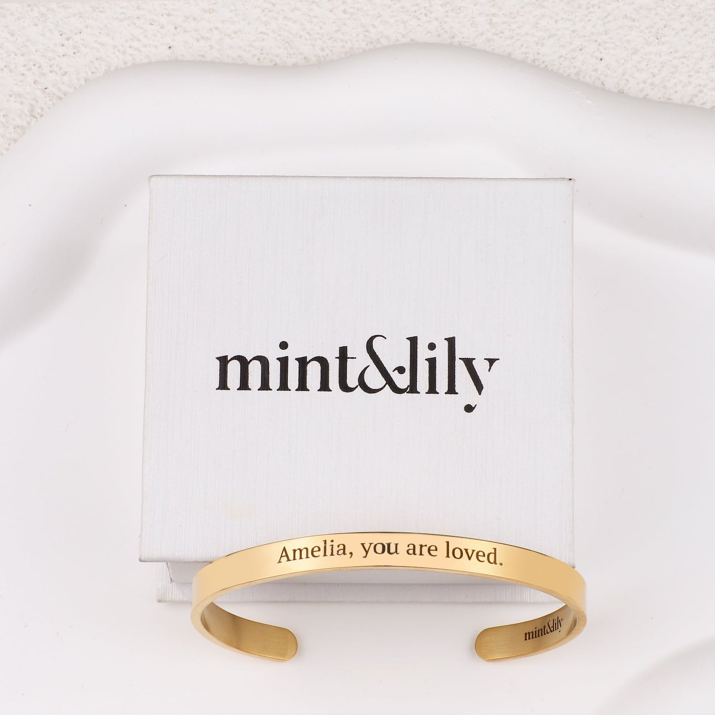 Fully Custom Personalised Engraved Cuff Bangle – Bespoke Message