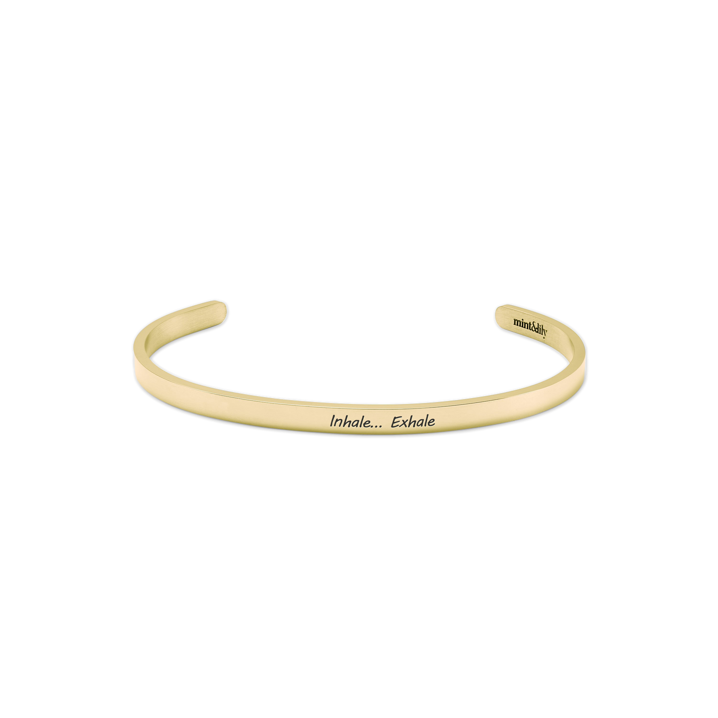Custom Thin Personalised Engraved Cuff Bangle – Minimalist Bracelet