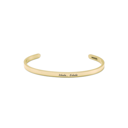Custom Thin Personalised Engraved Cuff Bangle – Minimalist Bracelet