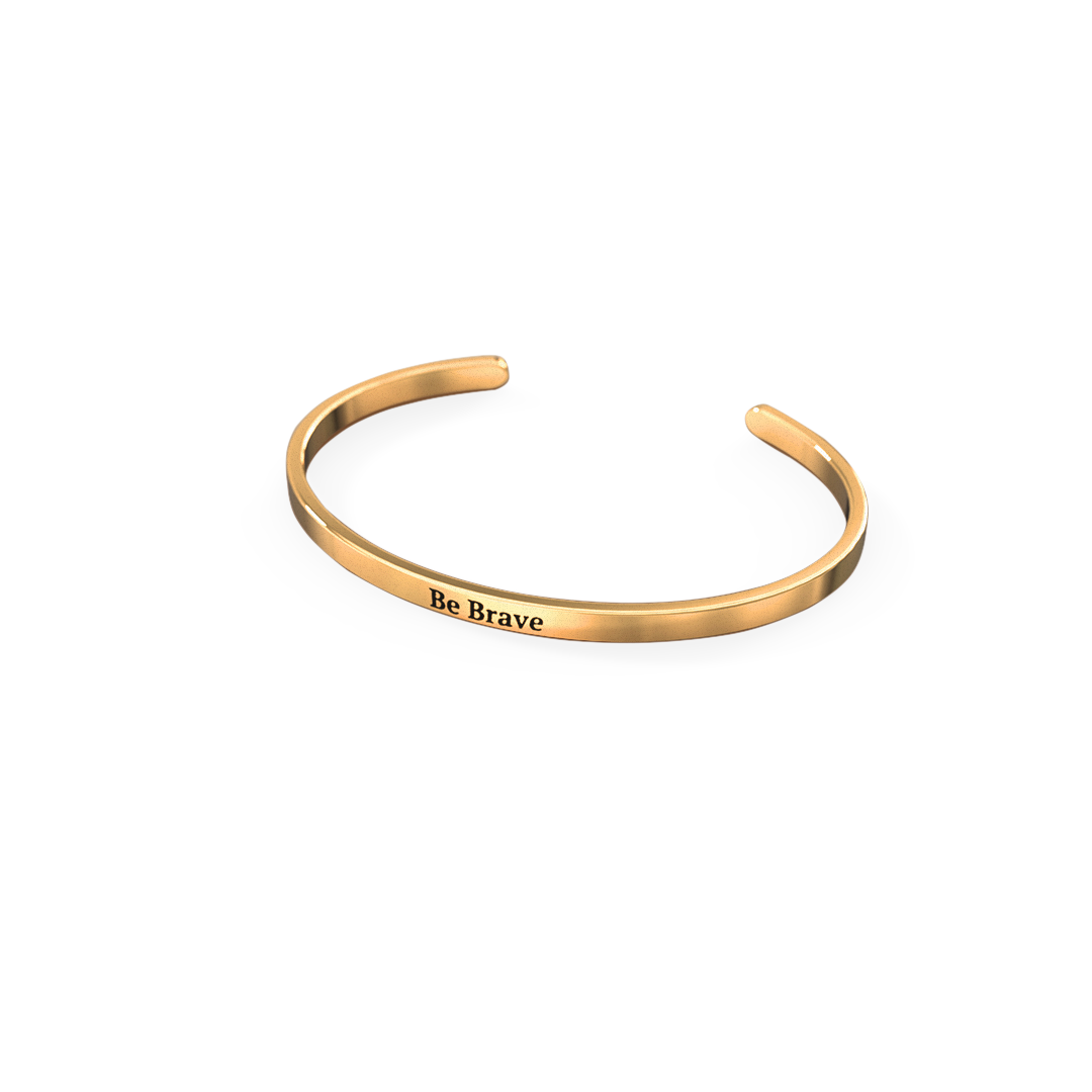 Custom Thin Personalised Engraved Cuff Bangle – Minimalist Bracelet