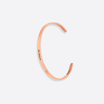 Custom Thin Personalised Engraved Cuff Bangle – Minimalist Bracelet
