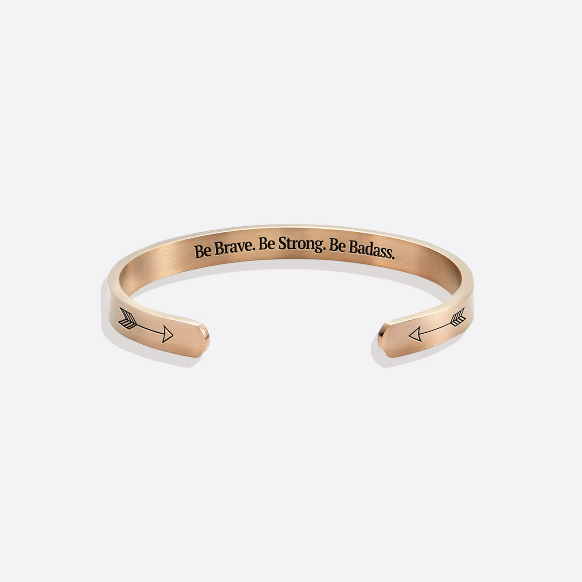 Be Brave. Be Strong. Be Badass.’ Personalised Engraved Cuff Bangle