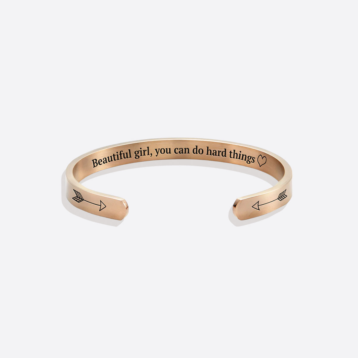 ‘Beautiful Girl You Can Do Hard Things’ Personalised Engraved Bangle