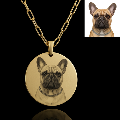 Personalised Pendant: Forever Cherish Your Pet | Engraved Memorial Photo Necklace