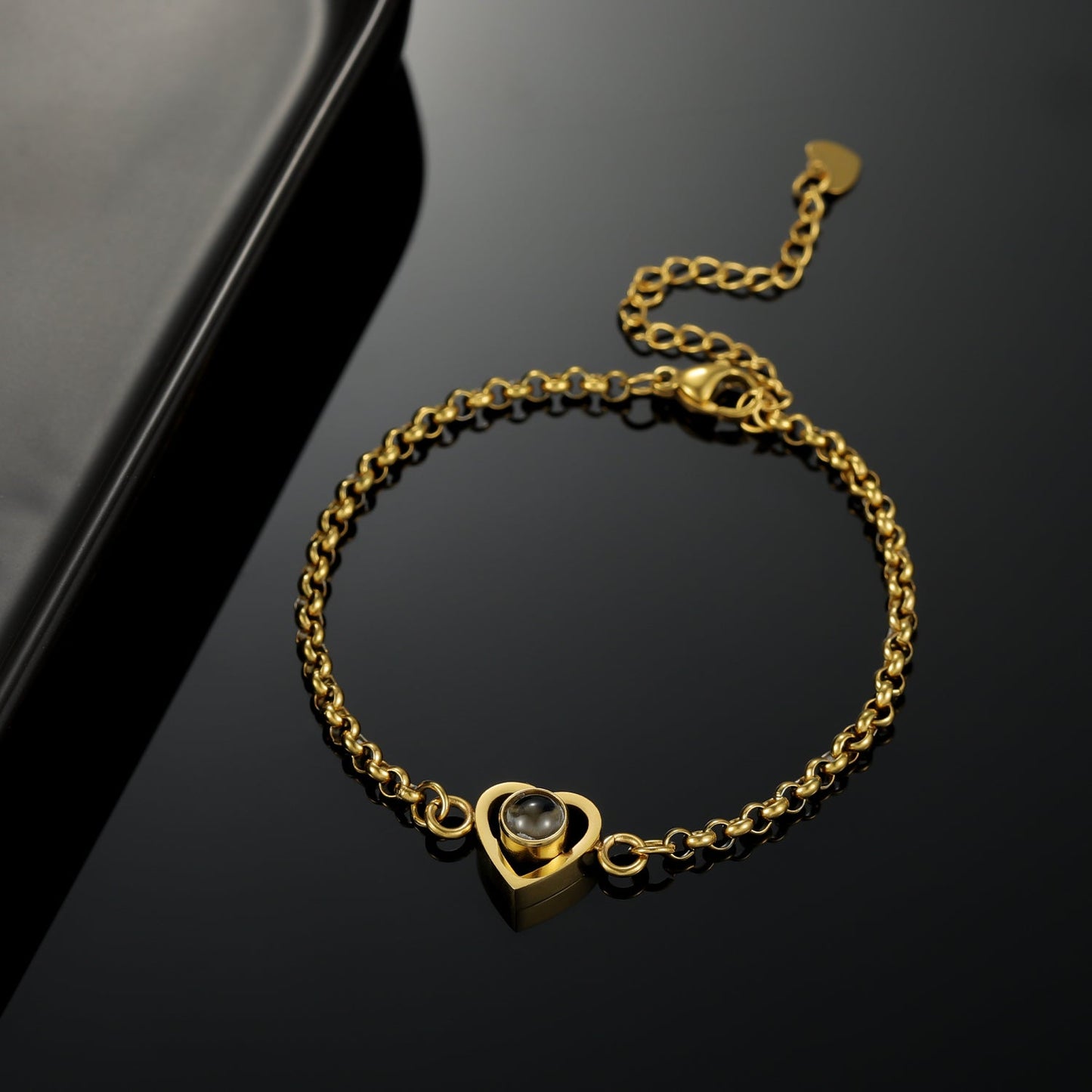 Custom Heart Photo Bracelet with Hidden Picture Reveal | Personalized Keepsake for Cherished Memories
