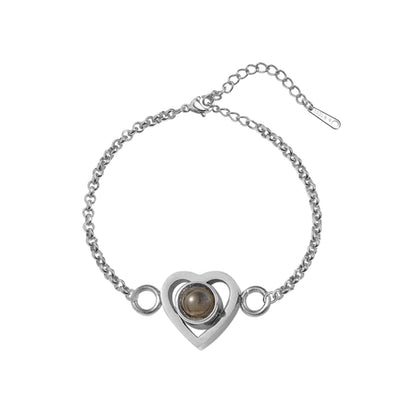 Custom Heart Photo Bracelet with Hidden Picture Reveal | Personalized Keepsake for Cherished Memories