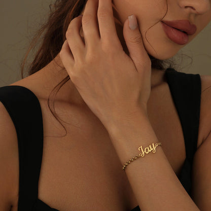 Custom Name Bracelet | Personalized Jewelry with Unique Design | Adjustable Fit for Meaningful Gifting