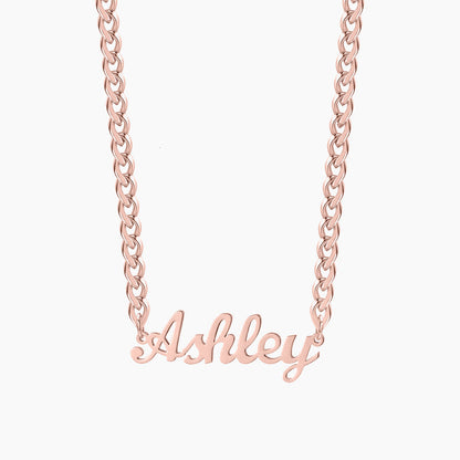 Personalised Name Necklace with Cuban Chain