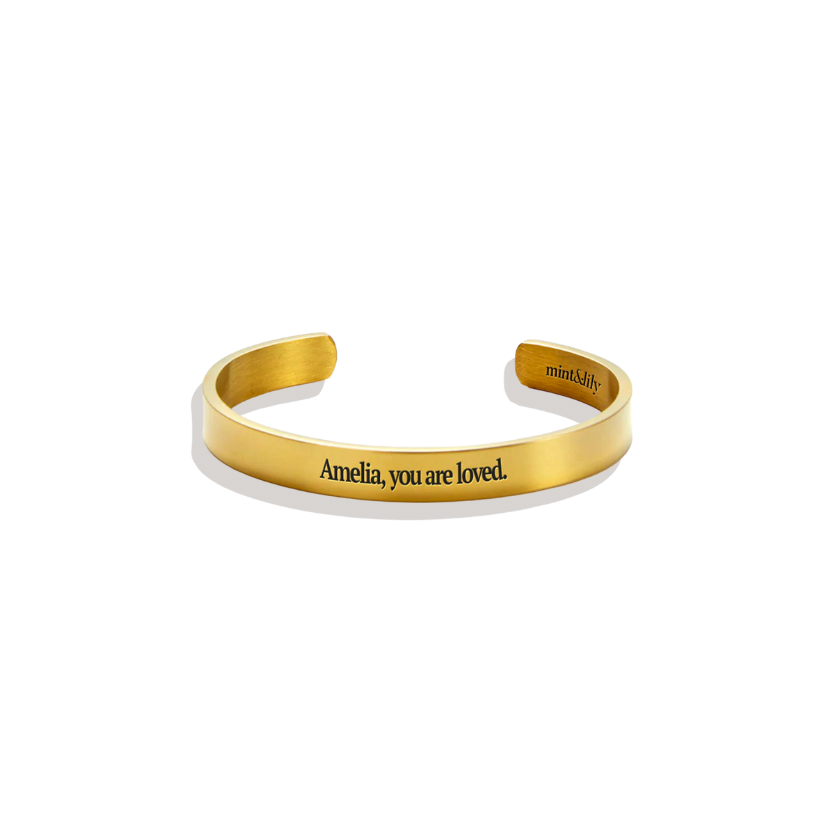 Fully Custom Personalised Engraved Cuff Bangle – Bespoke Message