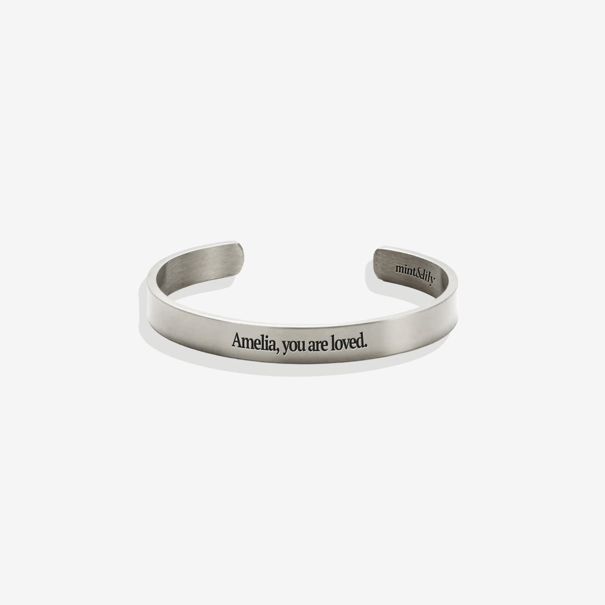 Fully Custom Personalised Engraved Cuff Bangle – Bespoke Message