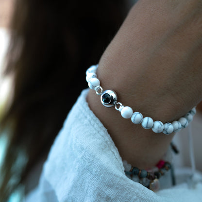 Personalised Photo Bracelet – Pearl Style
