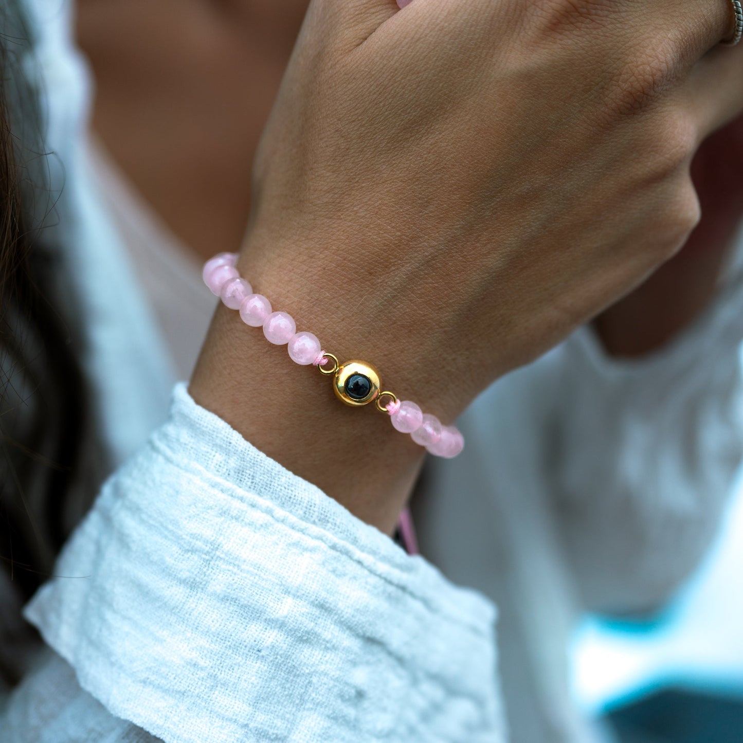 Personalised Photo Bracelet – Pearl Style