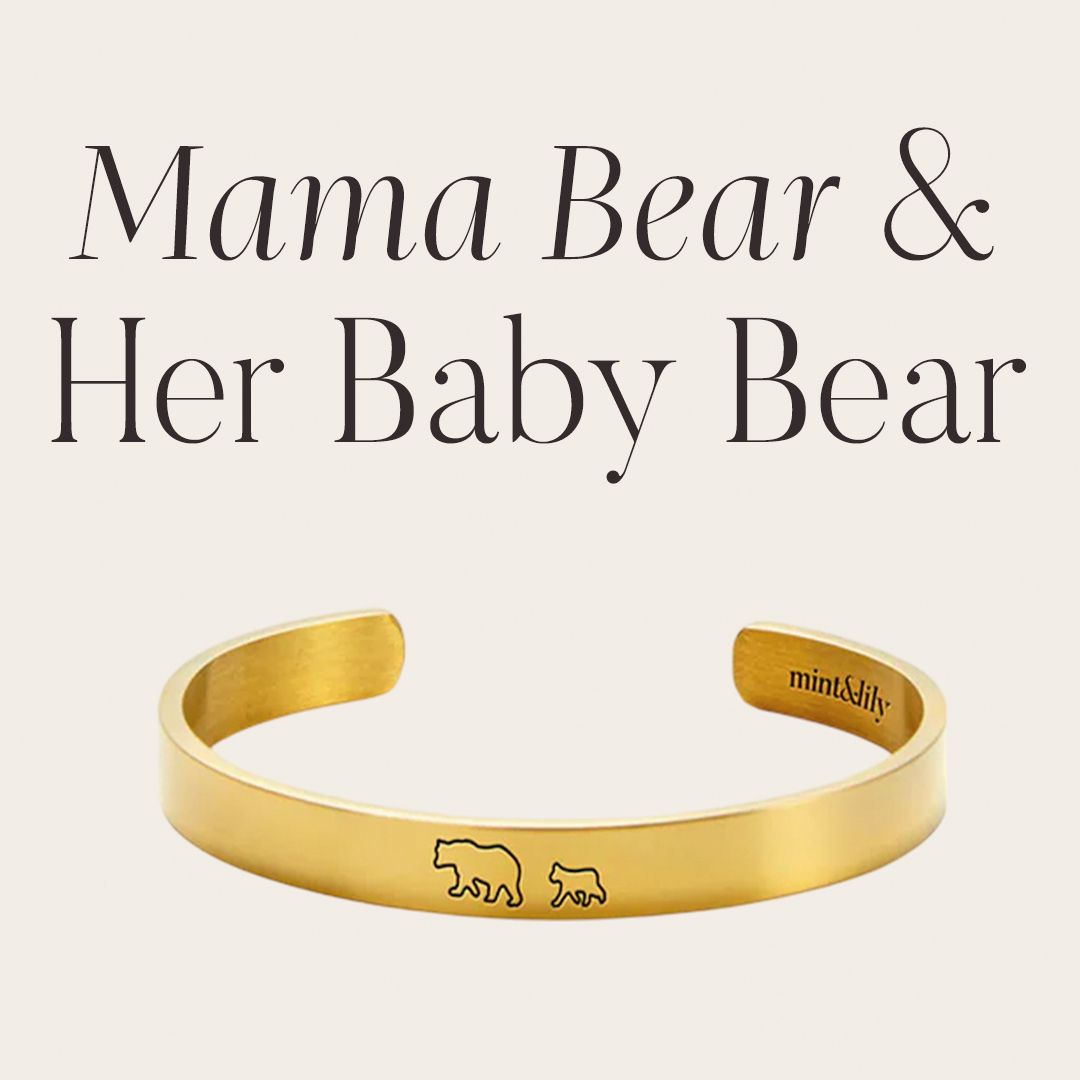 ‘Mama Bear & Her Baby Bears’ Personalised Engraved Bangle