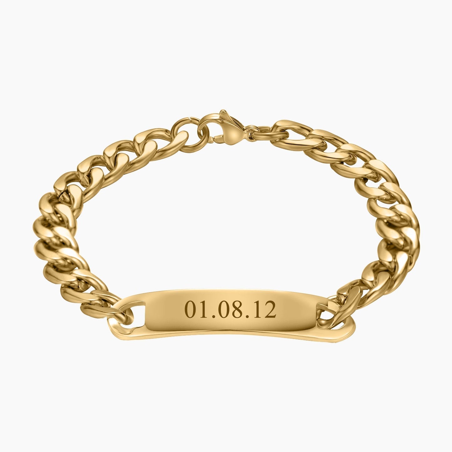 Engraved Cuban Link Bracelet with Custom Name | Stylish Stainless Steel Gift for Loved Ones