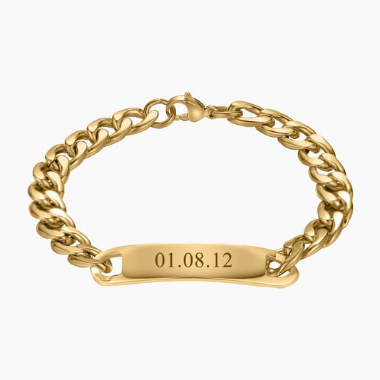 Engraved Cuban Link Bracelet with Custom Name | Stylish Stainless Steel Gift for Loved Ones