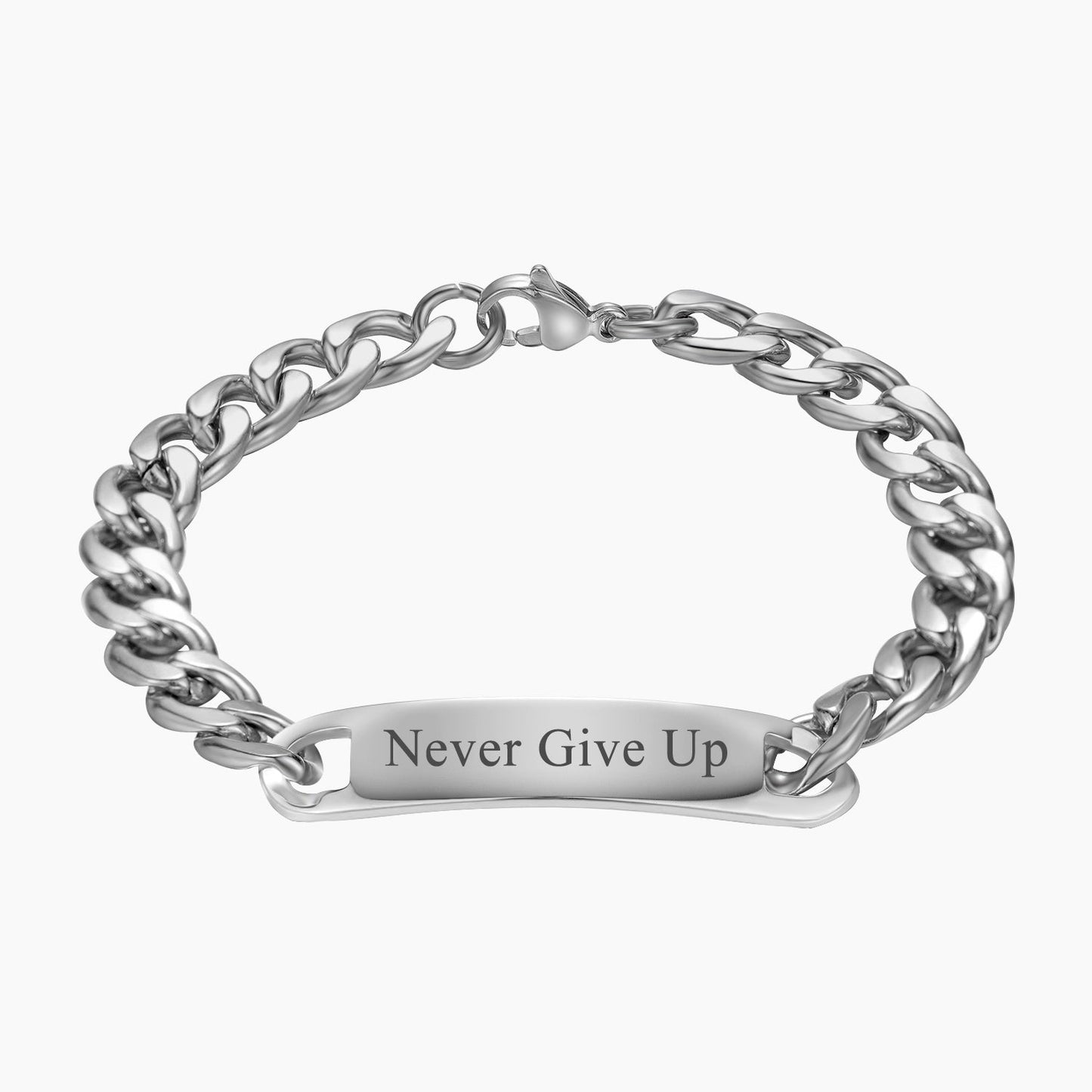 Engraved Cuban Link Bracelet with Custom Name | Stylish Stainless Steel Gift for Loved Ones