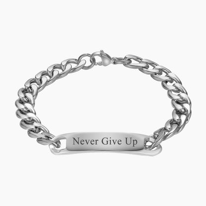 Engraved Cuban Link Bracelet with Custom Name | Stylish Stainless Steel Gift for Loved Ones