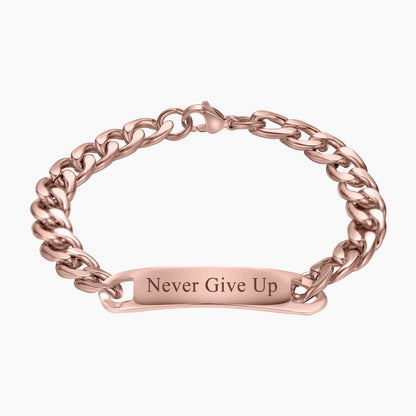 Engraved Cuban Link Bracelet with Custom Name | Stylish Stainless Steel Gift for Loved Ones