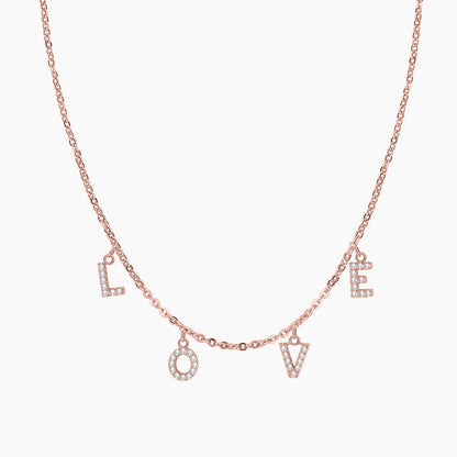 Iced Letter Name Choker Necklace