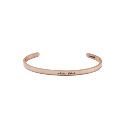 Custom Thin Personalised Engraved Cuff Bangle – Minimalist Bracelet