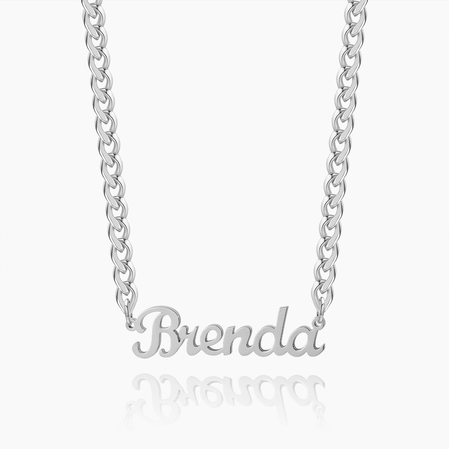 Personalised Name Necklace with Cuban Chain