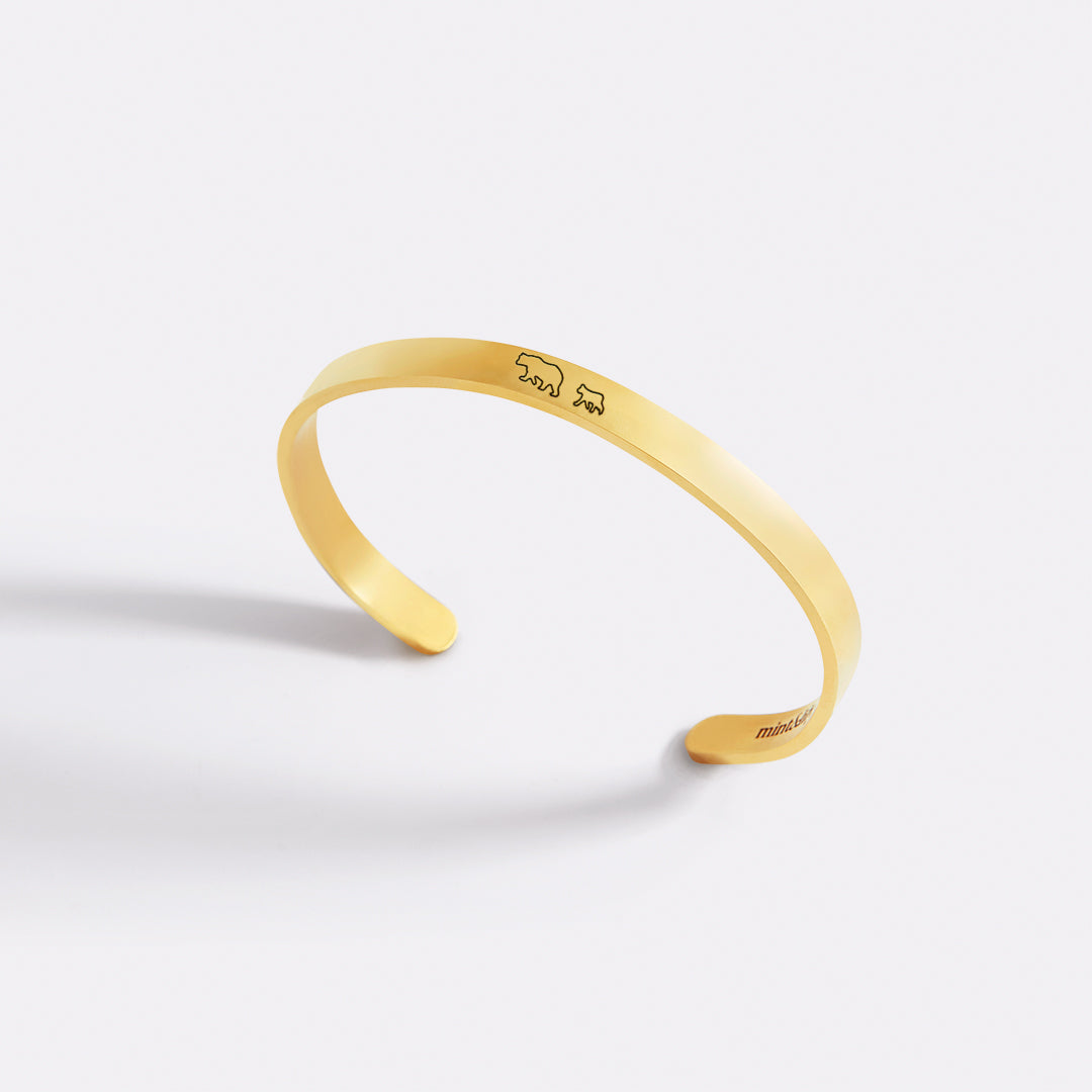 ‘Mama Bear & Her Baby Bears’ Personalised Engraved Bangle