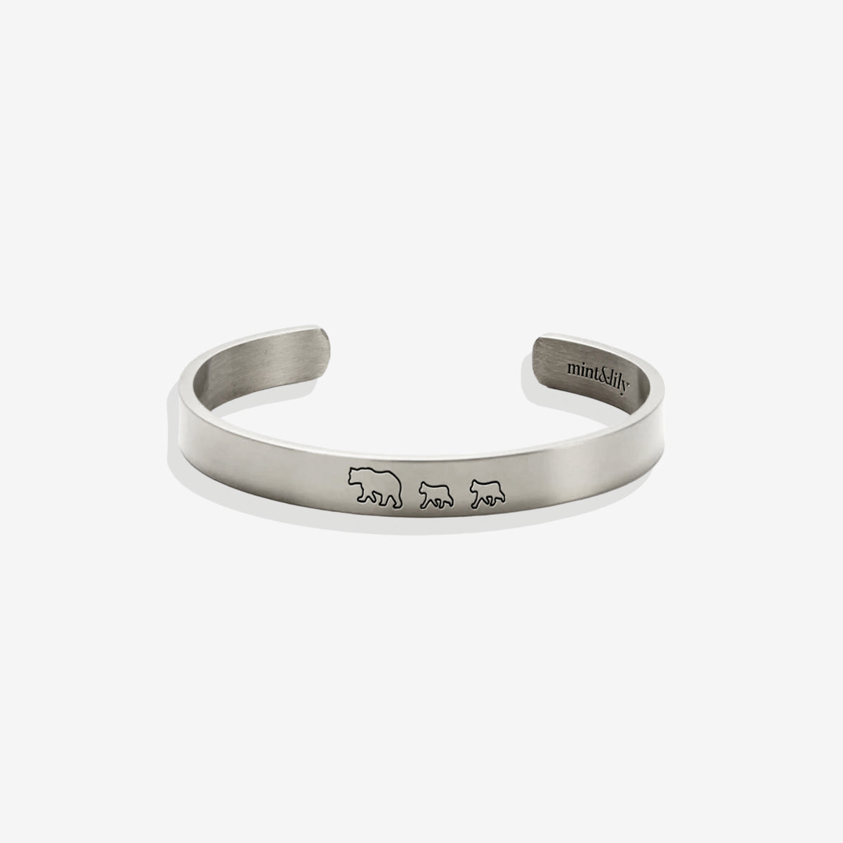 ‘Mama Bear & Her Baby Bears’ Personalised Engraved Bangle