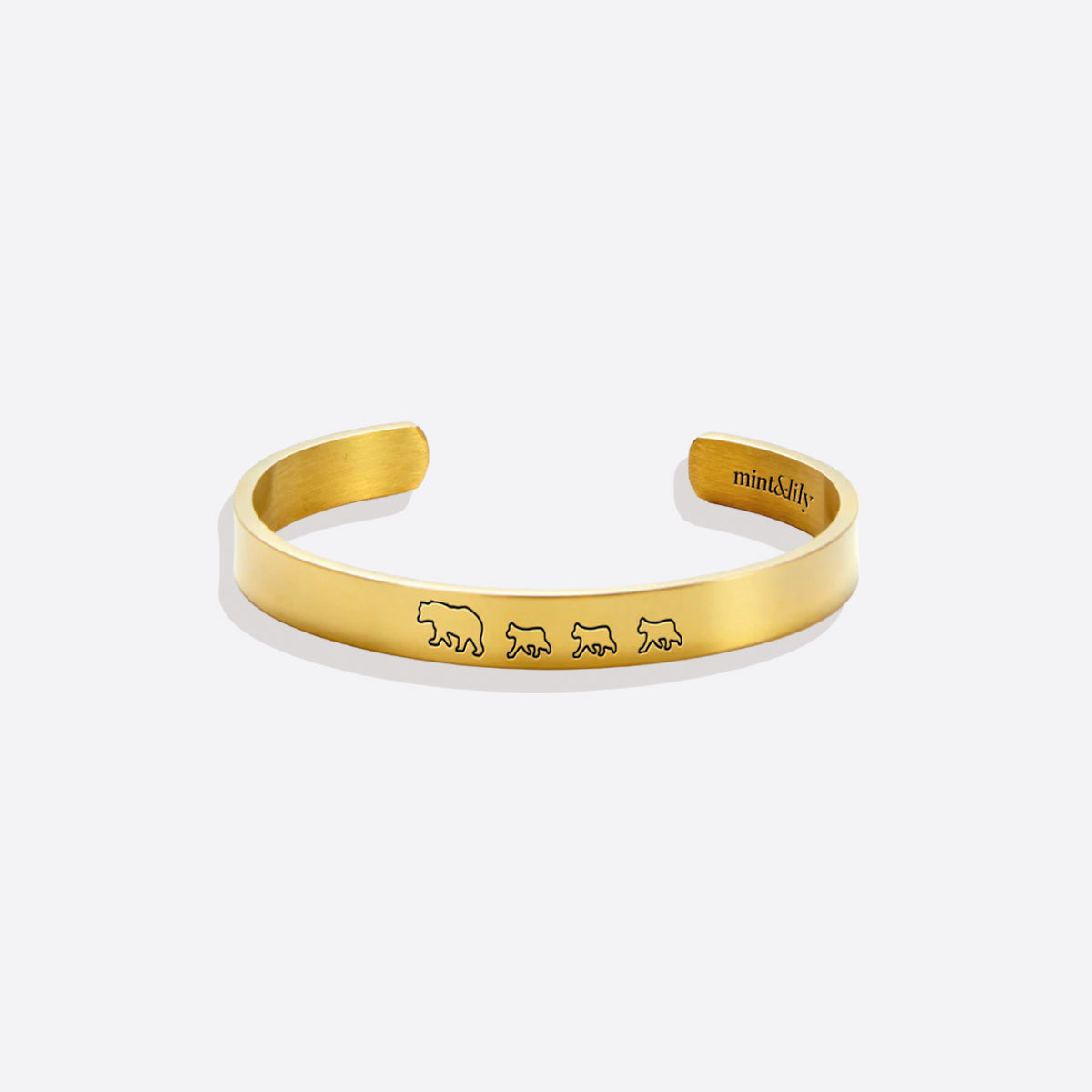 ‘Mama Bear & Her Baby Bears’ Personalised Engraved Bangle