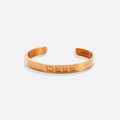 ‘Mama Bear & Her Baby Bears’ Personalised Engraved Bangle