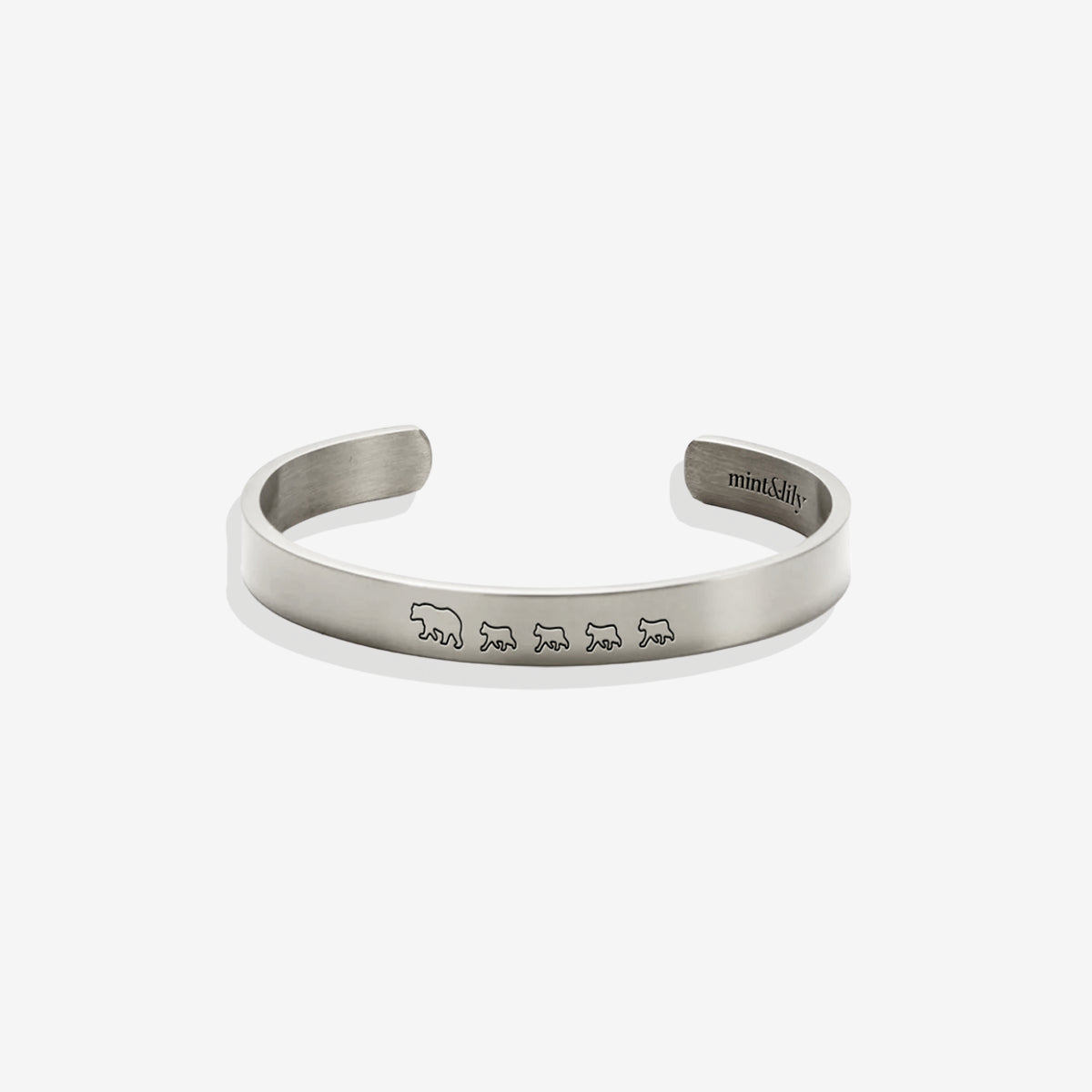 ‘Mama Bear & Her Baby Bears’ Personalised Engraved Bangle